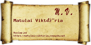 Matulai Viktória névjegykártya